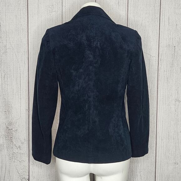 VTG 70s Adolph Schuman for Lilli Ann Blue Ultra Suede Blazer Jacket - Picture 3 of 5